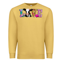 Antique Gold love with cow Premium Sweatshirt - AdoDesignShop