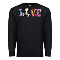 Black love with cow Premium Sweatshirt - AdoDesignShop
