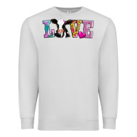 Dove Grey love with cow Premium Sweatshirt - AdoDesignShop