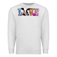 Oatmeal Heather love with cow Premium Sweatshirt - AdoDesignShop