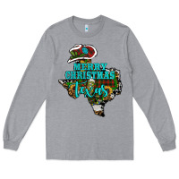 Heather Grey merry christmas texas Long Sleeve Tee - RanaPortraitStore