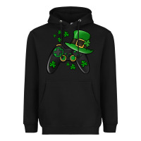 Black St Patricks Day Gamer Heavyweight Hoodie - Jasminsmagicworld