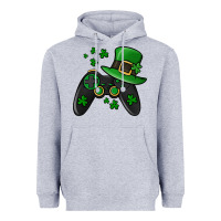 Heather Grey St Patricks Day Gamer Heavyweight Hoodie - Jasminsmagicworld