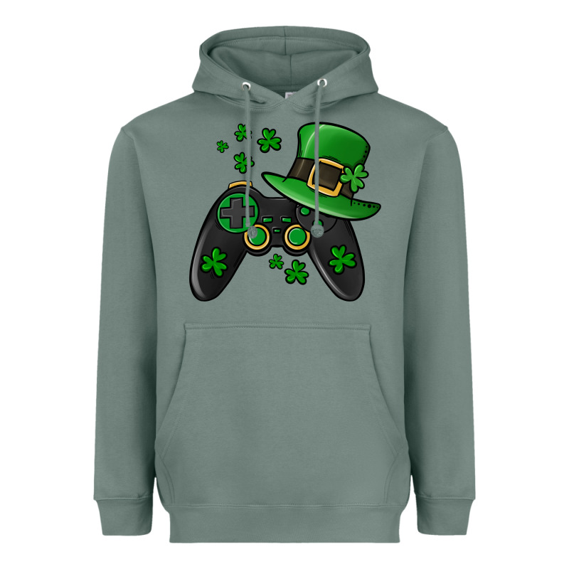 St Patricks Day Gamer Heavyweight Hoodie by Jasminsmagicworld | Teevron
