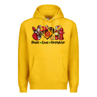 Lemon peace love firefighter Premium Hoodie - AdoDesignShop