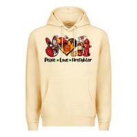 Pina Colada peace love firefighter Premium Hoodie - AdoDesignShop