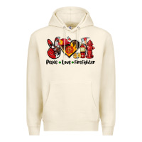 Tofu peace love firefighter Premium Hoodie - AdoDesignShop