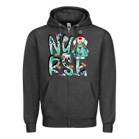 Charcoal Heather nurse Zipper Hoodie - RacoonDesign