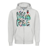 Dove Grey nurse Zipper Hoodie - RacoonDesign