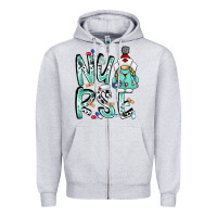 Heather Grey nurse Zipper Hoodie - RacoonDesign