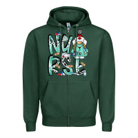 Sports Green nurse Zipper Hoodie - RacoonDesign