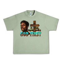 Oil Green a wise man puts god first Urban Heavy Tee - texasbilliewilder