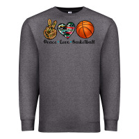 Charcoal Heather peace love basketball Premium Sweatshirt - Artiststas