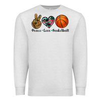 Peace Love Basketball Premium Sweatshirt | Teevron