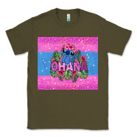 Army Green ohana stitch Classic Tee - Zillion Design Studio