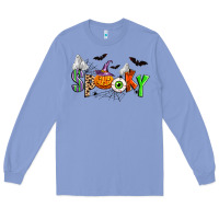 Colony Blue halloween spooky Long Sleeve Tee - Zillion Design Studio