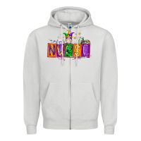 Dove Grey nurse mardi gras Zipper Hoodie - RacoonDesign