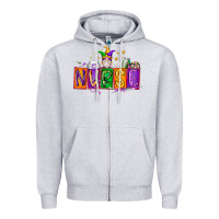 Heather Grey nurse mardi gras Zipper Hoodie - RacoonDesign