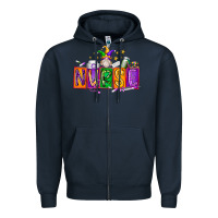 Navy nurse mardi gras Zipper Hoodie - RacoonDesign