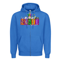 True Royal nurse mardi gras Zipper Hoodie - RacoonDesign