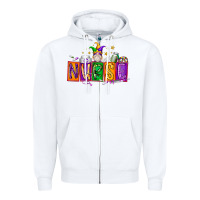 White nurse mardi gras Zipper Hoodie - RacoonDesign
