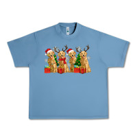 Pebble Blue golden dogs with christmas Urban Heavy Tee - Zillion Design Studio