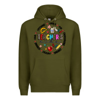 Army Green teachers aide Premium Hoodie - MaliasSmallBusiness