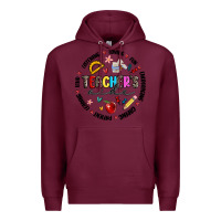 Burgundy teachers aide Premium Hoodie - MaliasSmallBusiness