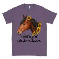 Lavender just a girl who loves horses Classic Tee - RanaPortraitStore