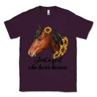 Plum just a girl who loves horses Classic Tee - RanaPortraitStore