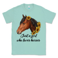 Seafoam just a girl who loves horses Classic Tee - RanaPortraitStore