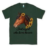 Sports Green just a girl who loves horses Classic Tee - RanaPortraitStore