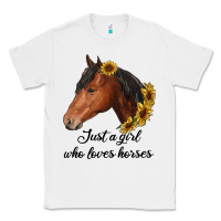 White just a girl who loves horses Classic Tee - RanaPortraitStore