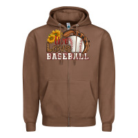 Chestnut live love baseball Zipper Hoodie - HRA Design Shop