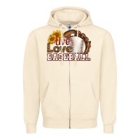 Sandshell live love baseball Zipper Hoodie - HRA Design Shop