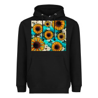 Black gemstone sunflower Heavyweight Hoodie - JahusDesignShop