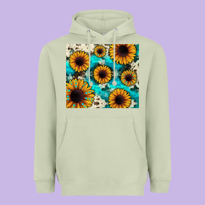 Gemstone Sunflower Heavyweight Hoodie Designed By Jahusdesignshop