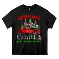 Black christmas farm fresh Heavy Core Tee - CowhideDigitalArt