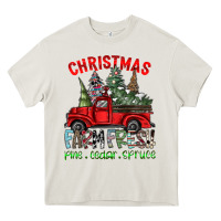 Cream christmas farm fresh Heavy Core Tee - CowhideDigitalArt