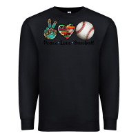 Black peace love baseball Premium Sweatshirt - Artiststas