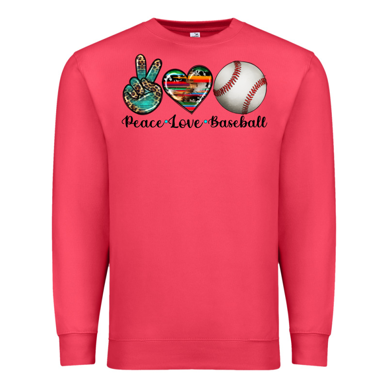 Peace Love Baseball Premium Sweatshirt by Artiststas | Teevron