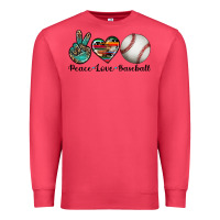 Cardinal peace love baseball Premium Sweatshirt - Artiststas