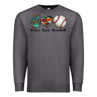 Charcoal Heather peace love baseball Premium Sweatshirt - Artiststas