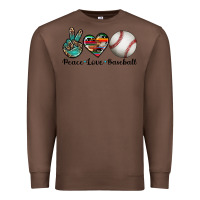 Chestnut peace love baseball Premium Sweatshirt - Artiststas