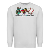 Dove Grey peace love baseball Premium Sweatshirt - Artiststas