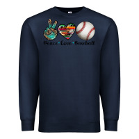 Navy peace love baseball Premium Sweatshirt - Artiststas