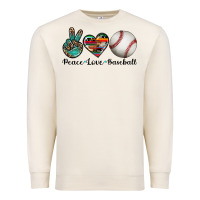 Sandshell peace love baseball Premium Sweatshirt - Artiststas