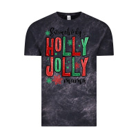 Cloud Black somebodys holly jolly mama Vintage Tee - MaliasSmallBusiness