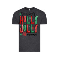 Vintage Black somebodys holly jolly mama Vintage Tee - MaliasSmallBusiness
