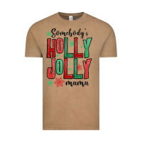 Vintage Coffee somebodys holly jolly mama Vintage Tee - MaliasSmallBusiness